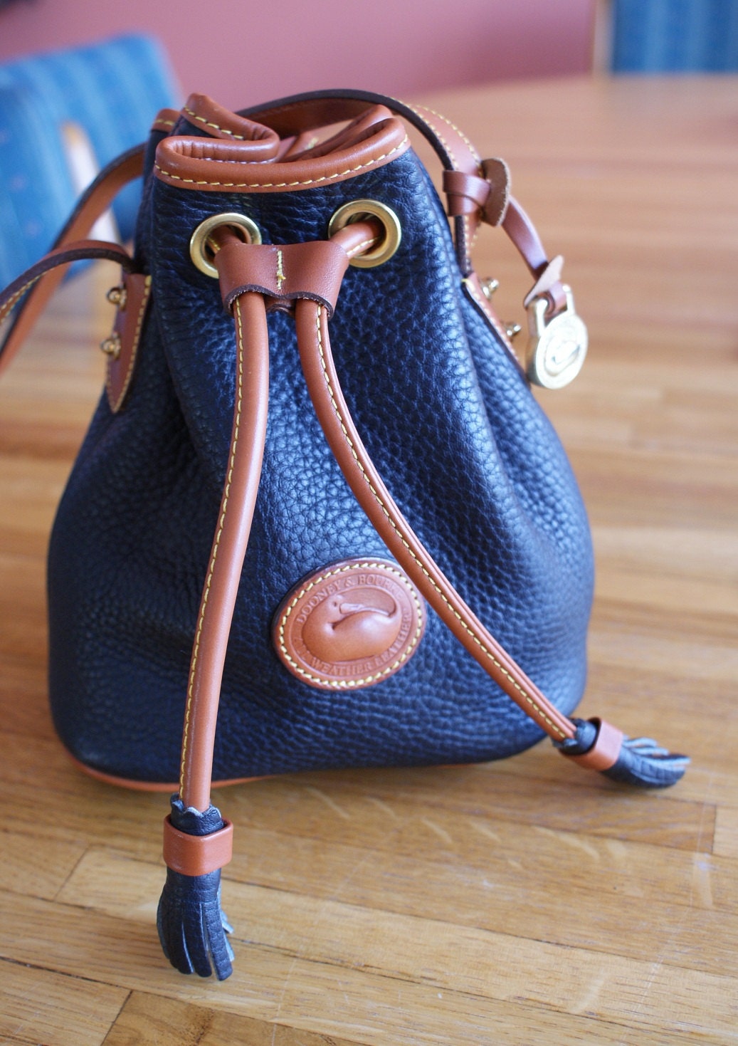 Black and Brown DOONEY and BOURKE Mini Bucket Bag