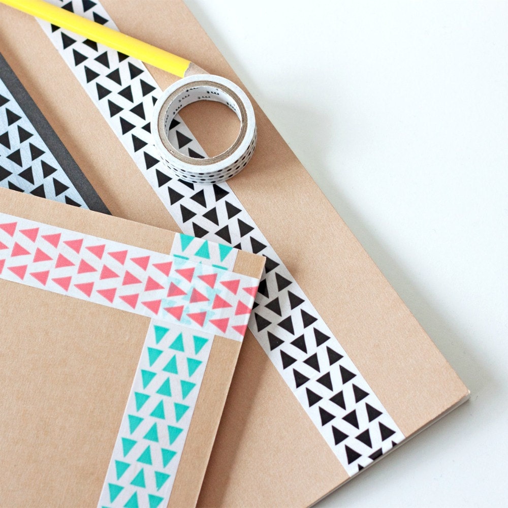 2 x Triangles Decorative Sticky Tape - Pick Two Rolls