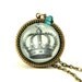 Poor Little Rich Girl vintage inspired brass crown engraving pendant necklace steampunk victorian