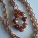 Necklace Twisted Sister Carnelian in Copper