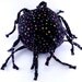 Soft Baby Toy - Neon dots on Black - Ball with Strings