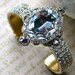 Vintage Glam Bridal Style Swarovski Cuff Bracelet - The Symone