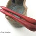 Red Heart Wood Hair Sticks Bullets Grahtoe Handmade