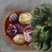 Leila's, 1st week of March, 3 of 3, 2012, oil on wood, 19x19 cm