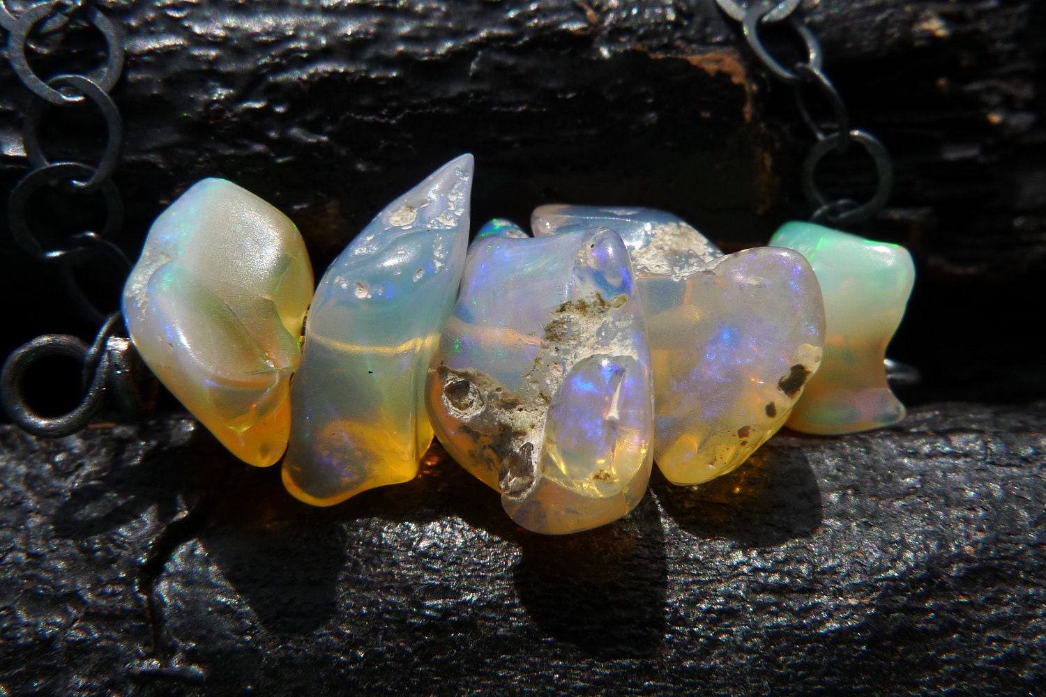 30 OFF  fire opal necklace by Beijo Flor by BeijoFlor on Etsy