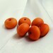 Etched Matte Finish Lampwork Beads Orange Sandstone