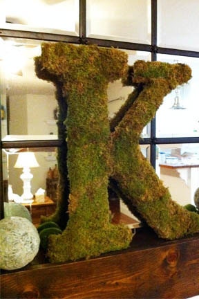 Custom Made Moss Covered Letters