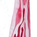 bacon silk scarf  - hand painted
