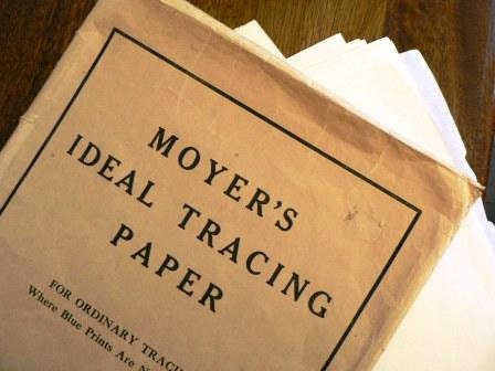 vintage ephemera ... Moyers IDEAL TRACING PAPER office funk  ..
