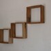 Eco chic reclaimed barnwood wall shelf shadow box style trio 9.75x9.75x3.75