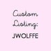 RESERVED LISTING - jwolffe