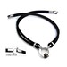 Black Pearl Rubber and Stainless Steel Necklace Tension Set