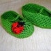 Baby girl bootiesshoesgreen crochet baby shoes 26 by vyldanstyl