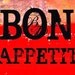 Kitchen Art Print Black Red Bon Appetit Dining Room Home Decor