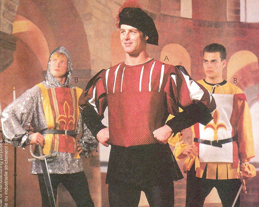 Men's Medieval Renaissance Costume Pattern McCall's 2664