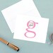Baby Thank You Notes - g is for girl Note Cards - Set of 12 Pink Baby Shower Stationery