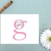 Baby Thank You Notes - g is for girl Note Cards - Set of 12 Pink Baby Shower Stationery