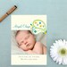 Pretty Paisley Custom Birth Announcement Photo Card - Baby Girl Double Sided Printed Cards