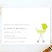 Baby Carriage Girl or Boy Baby Shower Invitations - Baby Carriage Gender Neutral Invites - Chevron Stripes - Set of 12 custom invites