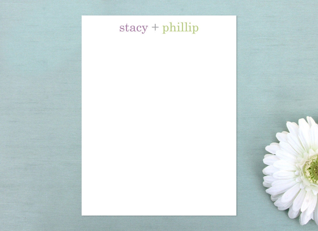 You plus Me Custom Stationery - Bridal Thank You Notes - Personalized Wedding Note Cards