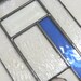 Stained Glass Sun Catcher, Blue, Clear, Geometric