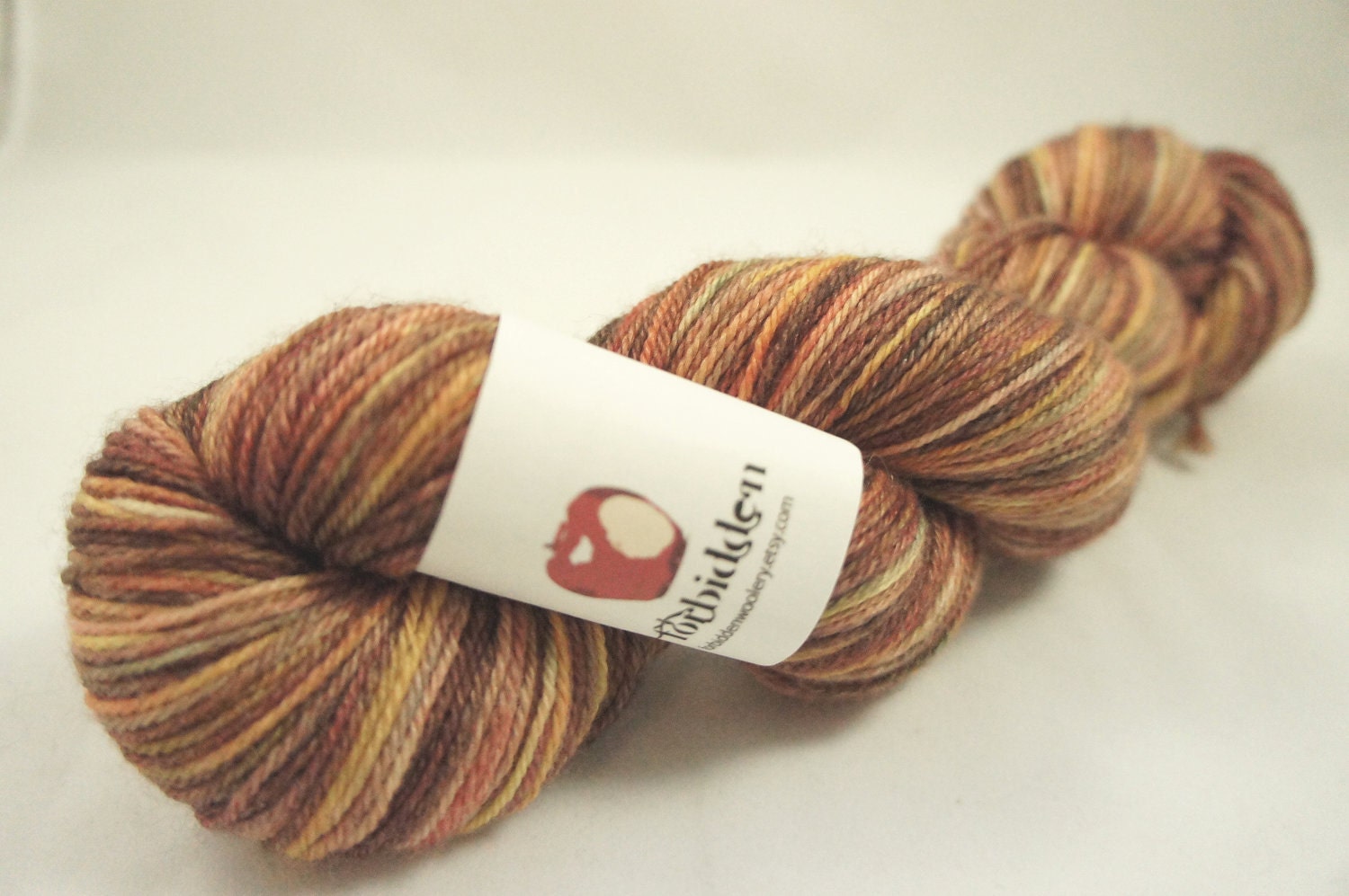 BFL/Silk/Cashmere Fingering Sock Yarn - Lust - Pumpkin Spice