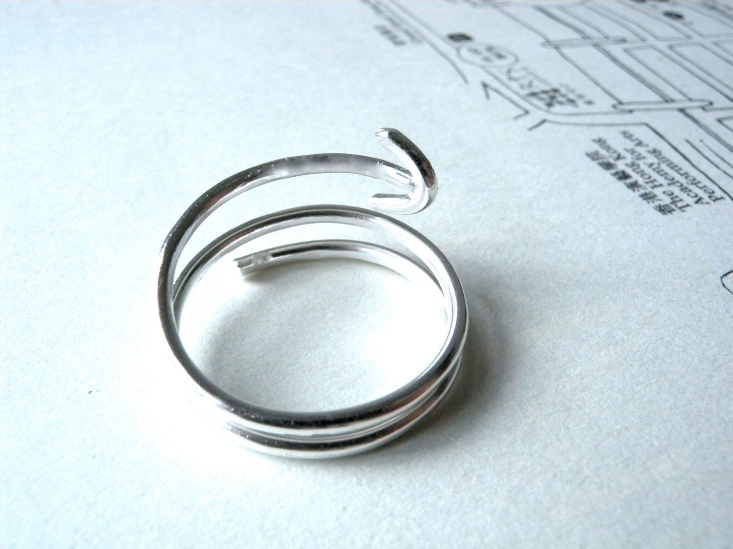 THE WAY Arrow Silver Ring long arrow swirl by ChristianJessie THE WAY Arrow Silver Ring long arrow swirl by ChristianJessie