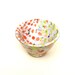 Ceramic Bowl Miniature Pottery Salt Cellar White Orange Green Pastels