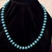 Blue Turquoise and  sterling silver necklace
