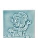 The Mad Hatter - Alice In Wonderland - Collectible Ceramic Art Tile - Turquoise Crackle Glaze