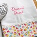 Dessert First Cupcakes Embroidered Kitchen Tea Towel