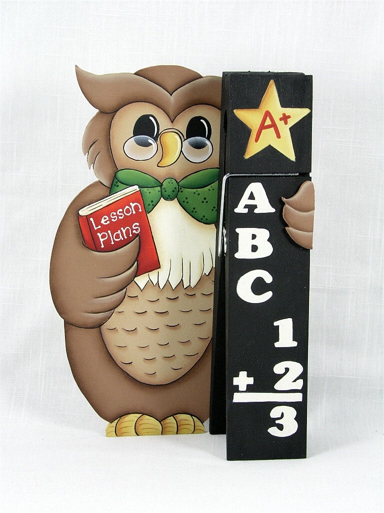Pattern to Paint my Wise Teacher Clothespin Buddy - PDF - JB049