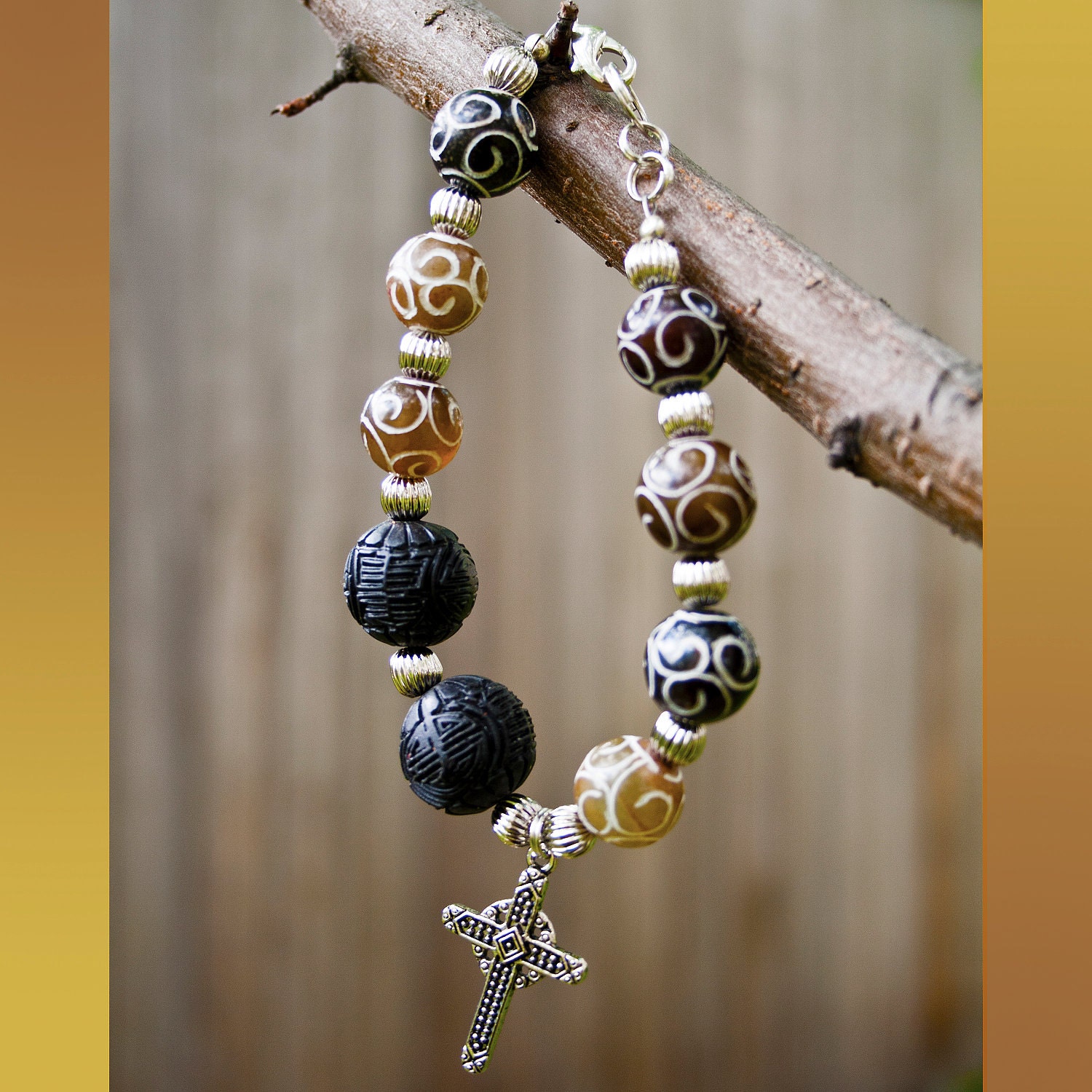 Jade and Jet Anglican Rosary