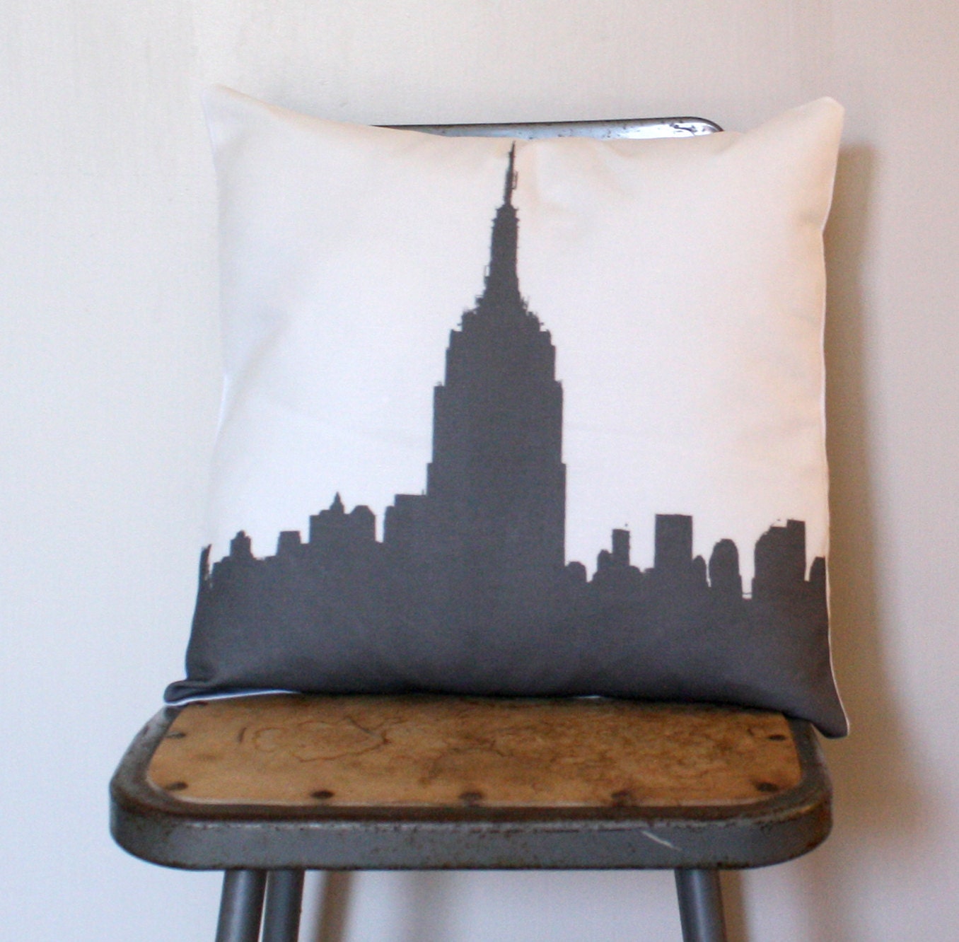 PILLOW COVER ONLY - Empire State Building Pillow - Urban Throw Style no7