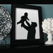 Custom Full Body Silhouette Portrait - Framed  8x10 Art Print
