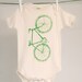 Bike Onesie, bicycle bodysuit, Cute Baby Clothes, Organic Onesie, Baby Onesie, Etsykids team