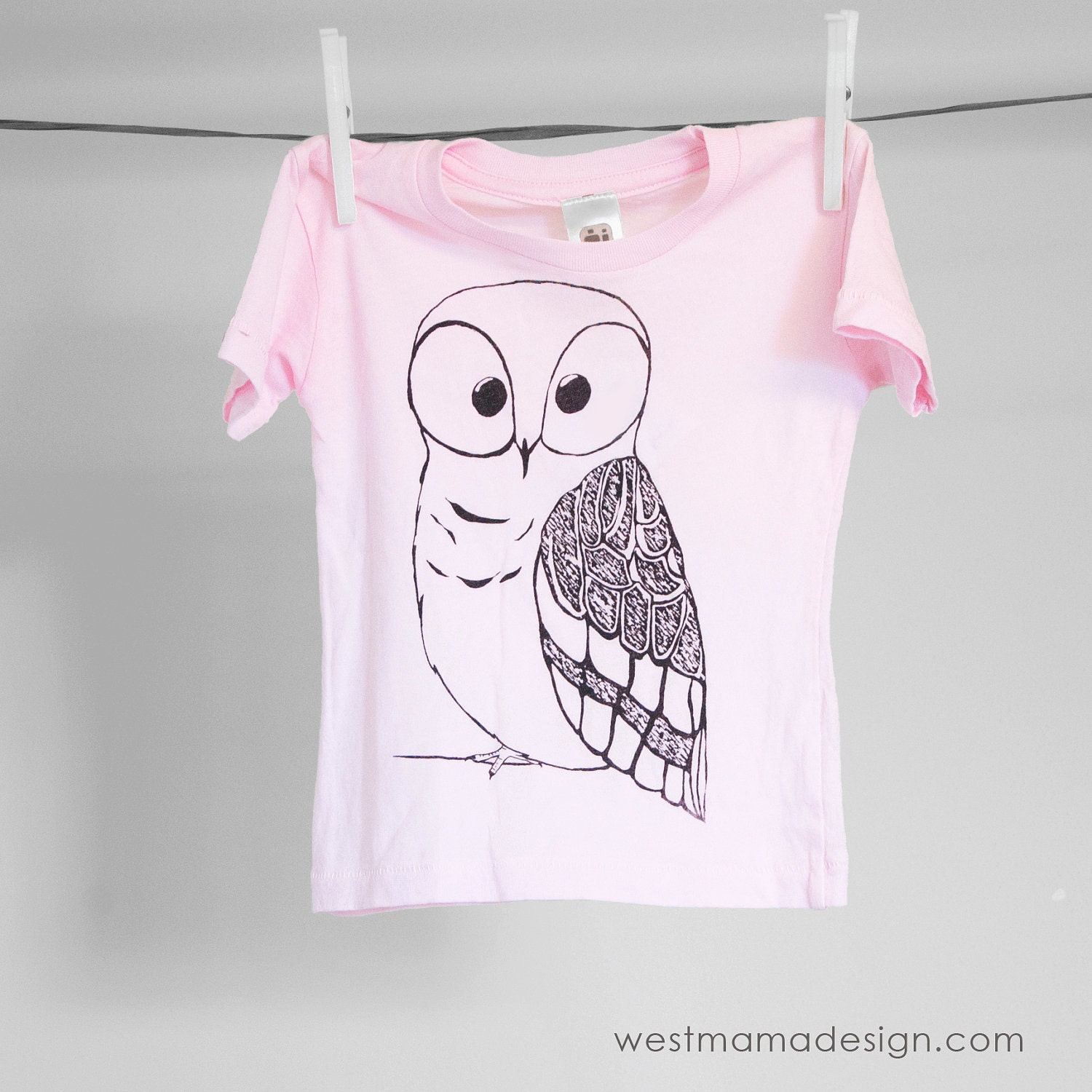 Cute Baby Clothes, Owl Shirt, Girl Clothes, Pink T-shirt, Owl, Graphic T-shirt, kids fashion
