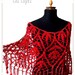 LACE - handmade crochet summer poncho skirt - in red - (V09/007)