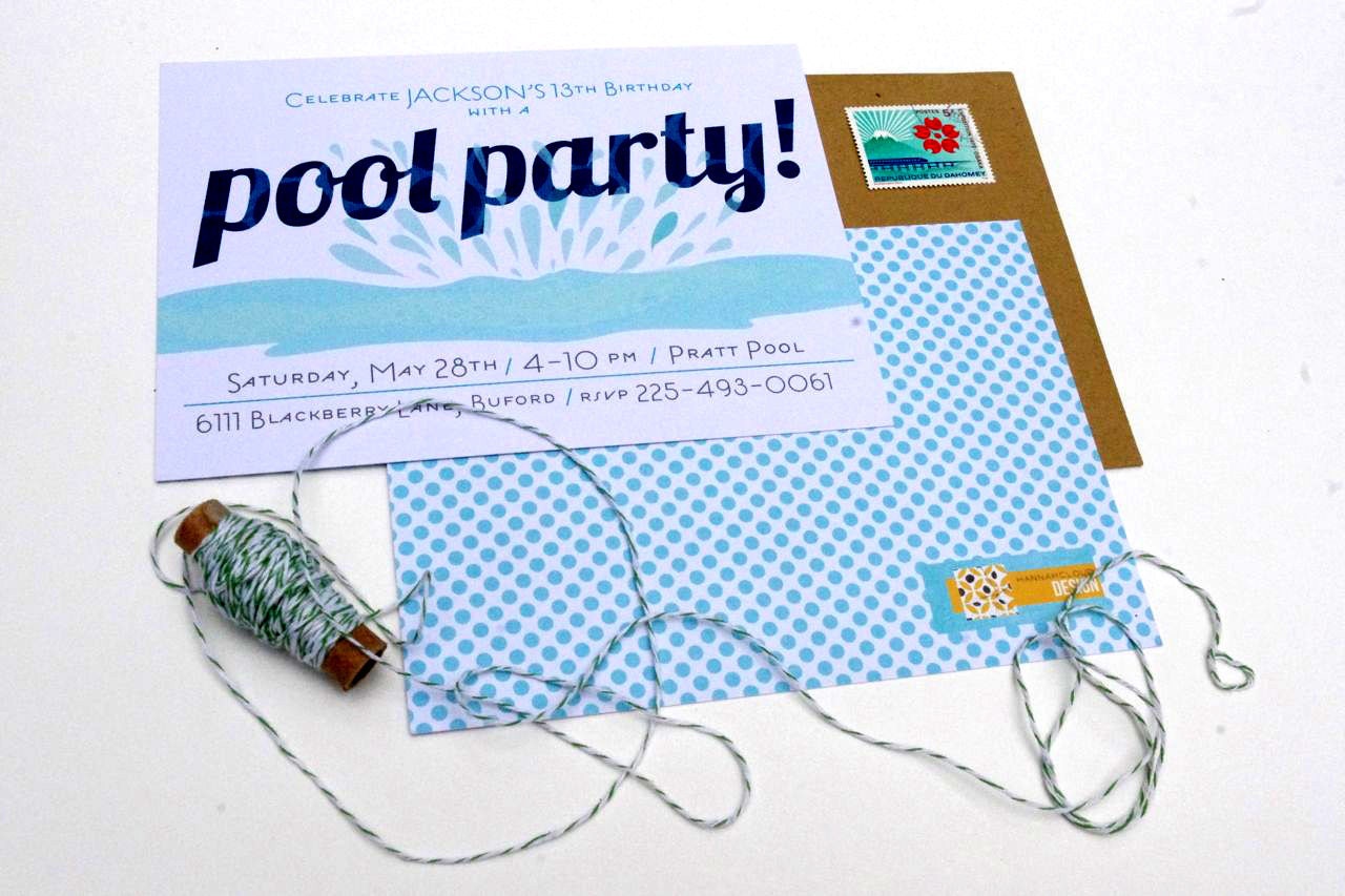 Make a Splash Pool Party Invite