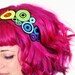 Rainbow Circles Headband, Red, Yellow, Orange, Blue, Purple