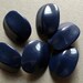Vintage large glossy navy beads