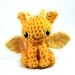 Tiny Dragon Amigurumi Plush - Gold and yellow