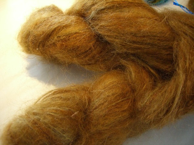 Mohair-merino yarn, brushed chestnut