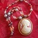 CLEARANCE Peach Cameo Necklace