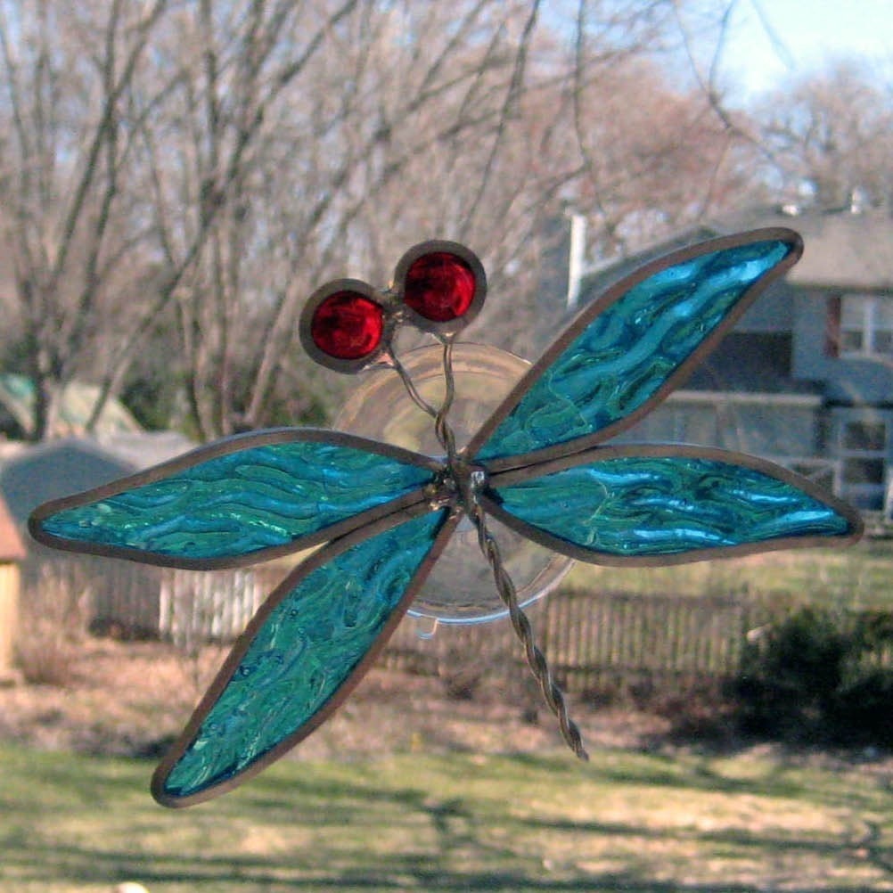 Saffire Blue Dragonfly Suncatcher