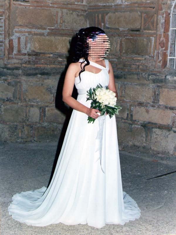 Grecian Style Romantic Draped Chiffon Wedding Dress From atelierTAMI