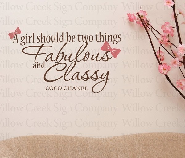 Coco Chanel Vinyl Wall Lettering Art Love Happy Girls Quotes Words Classy
