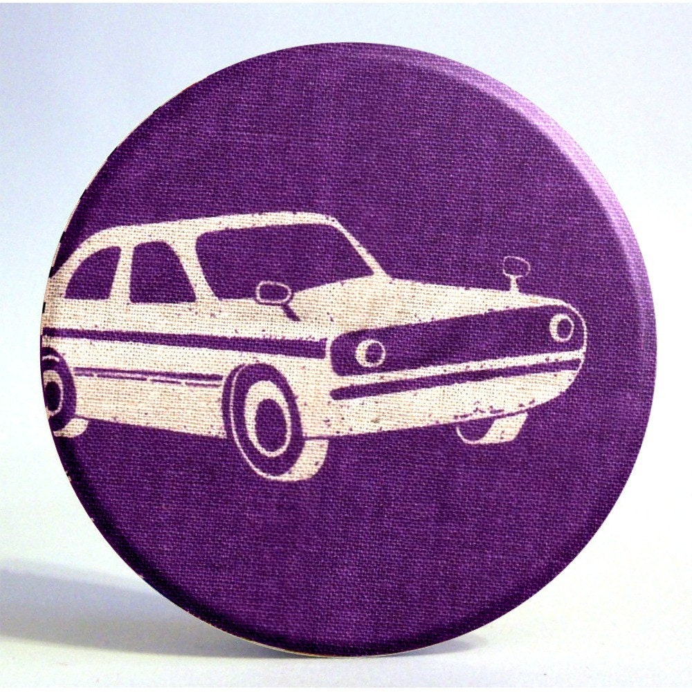 35 inch Purple and Gray Car Pocket Mirror with Storage Bag HALF PRICE