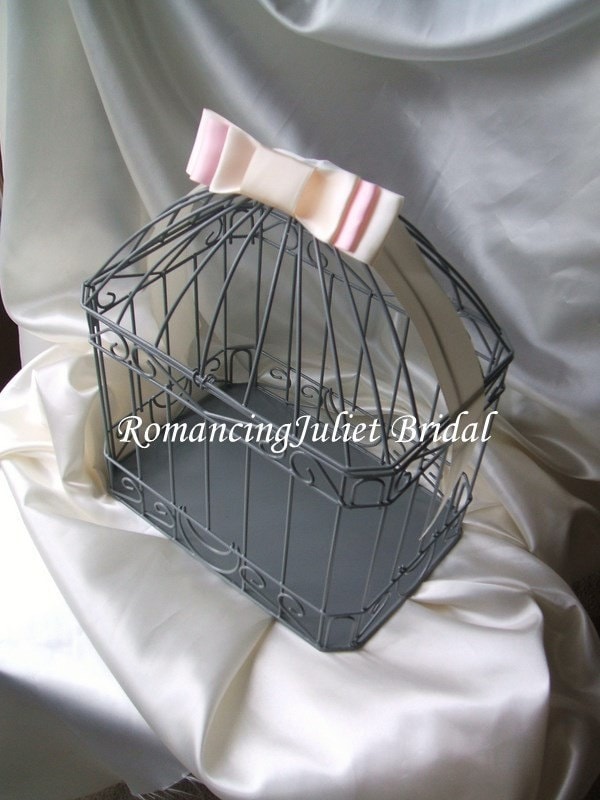 Custom Colors Wedding Card Box Bird CagePainted in ANY Color to Match 