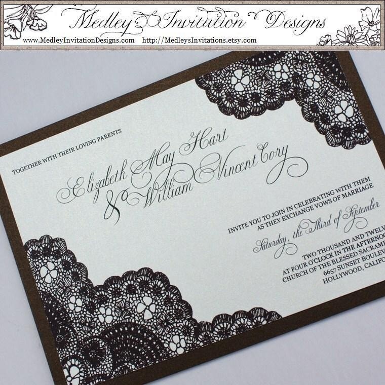 Lace Wedding Invitation